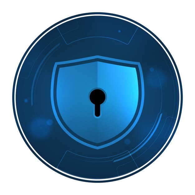 An icon representing a shield with a lock inside, symbolizing digital security and protection on the Gov.br portal. This icon is set against a background of binary code, reinforcing the digital context.