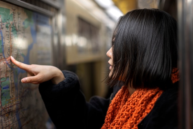 A tactile map in a museum, allowing visually impaired visitors to explore the layout of an exhibit through touch.