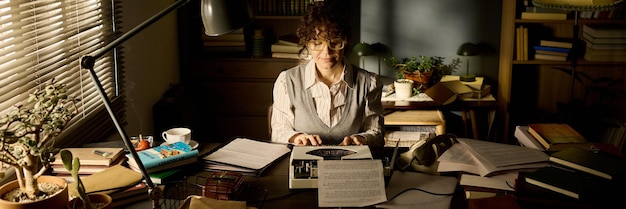 A person sitting at a desk, surrounded by books and a laptop, creating a study plan. The image suggests focus, organization, and dedication.