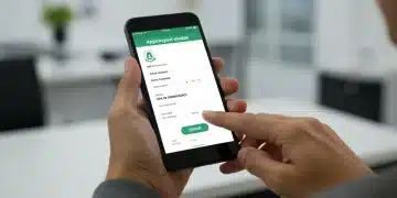 Pessoa preenchendo formulário de Seguro-Desemprego 2026 em aplicativo no celular