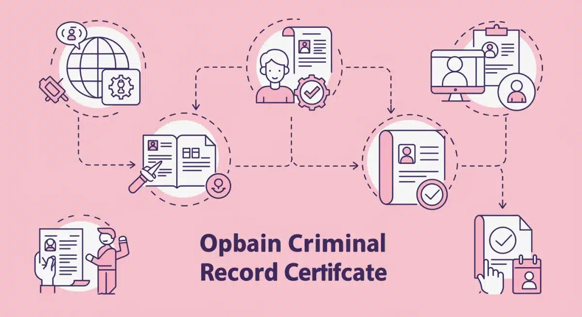 Fluxograma simplificado de como obter o atestado de antecedentes criminais online.