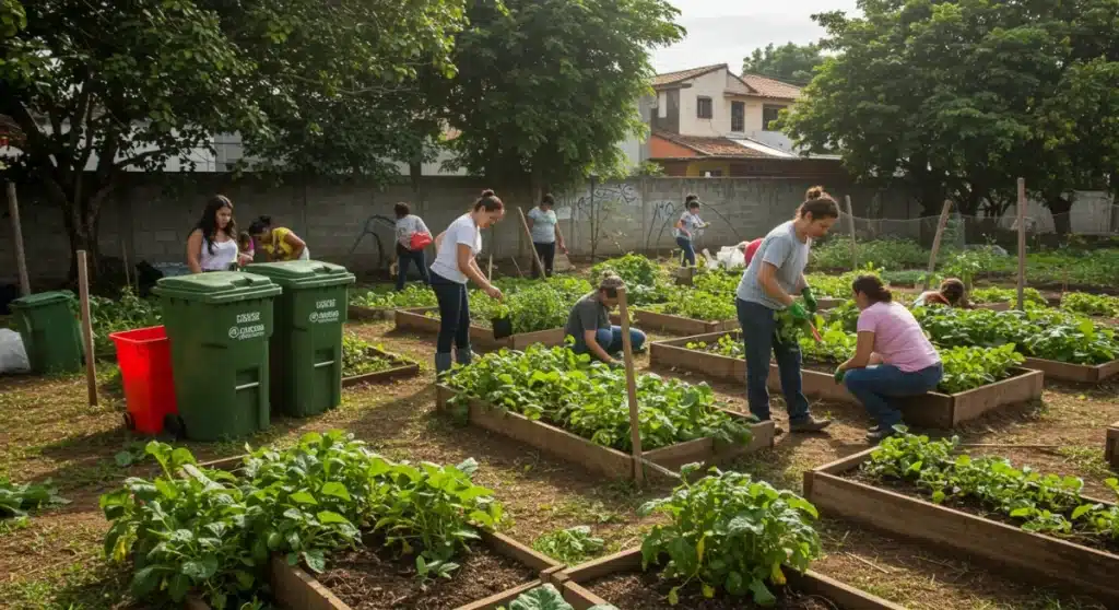 Ações Comunitárias Sustentáveis: Redução de Desperdício em Bairros Brasileiros