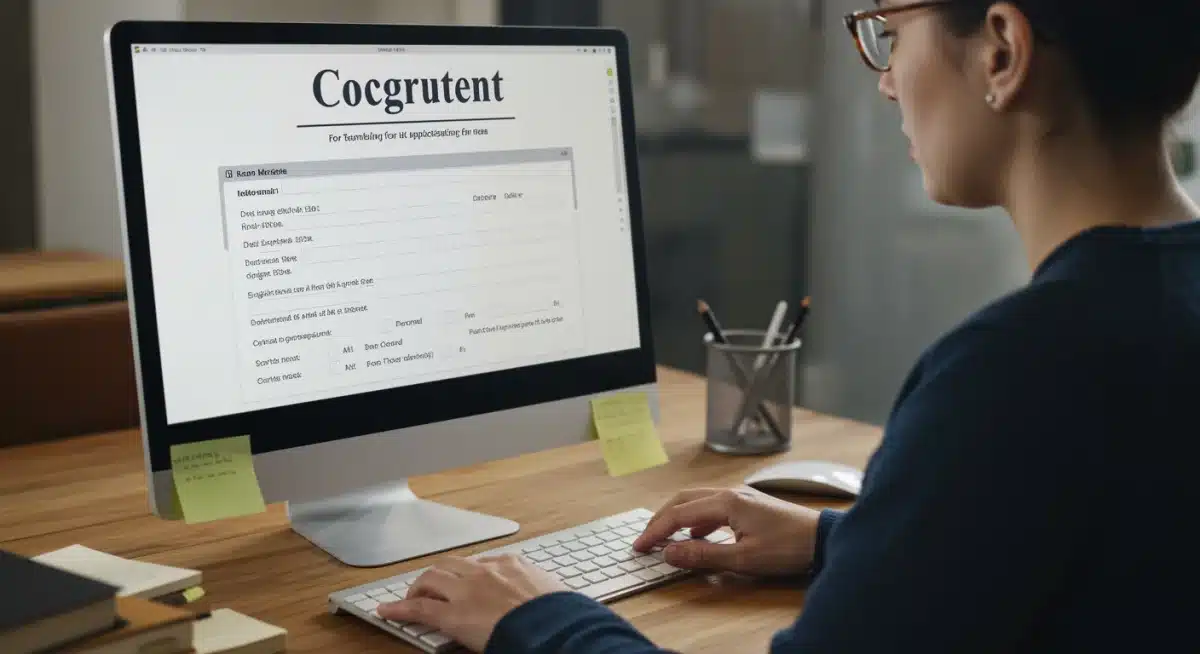 Pessoa preenchendo formulário online para emissão de atestado de antecedentes criminais no computador.