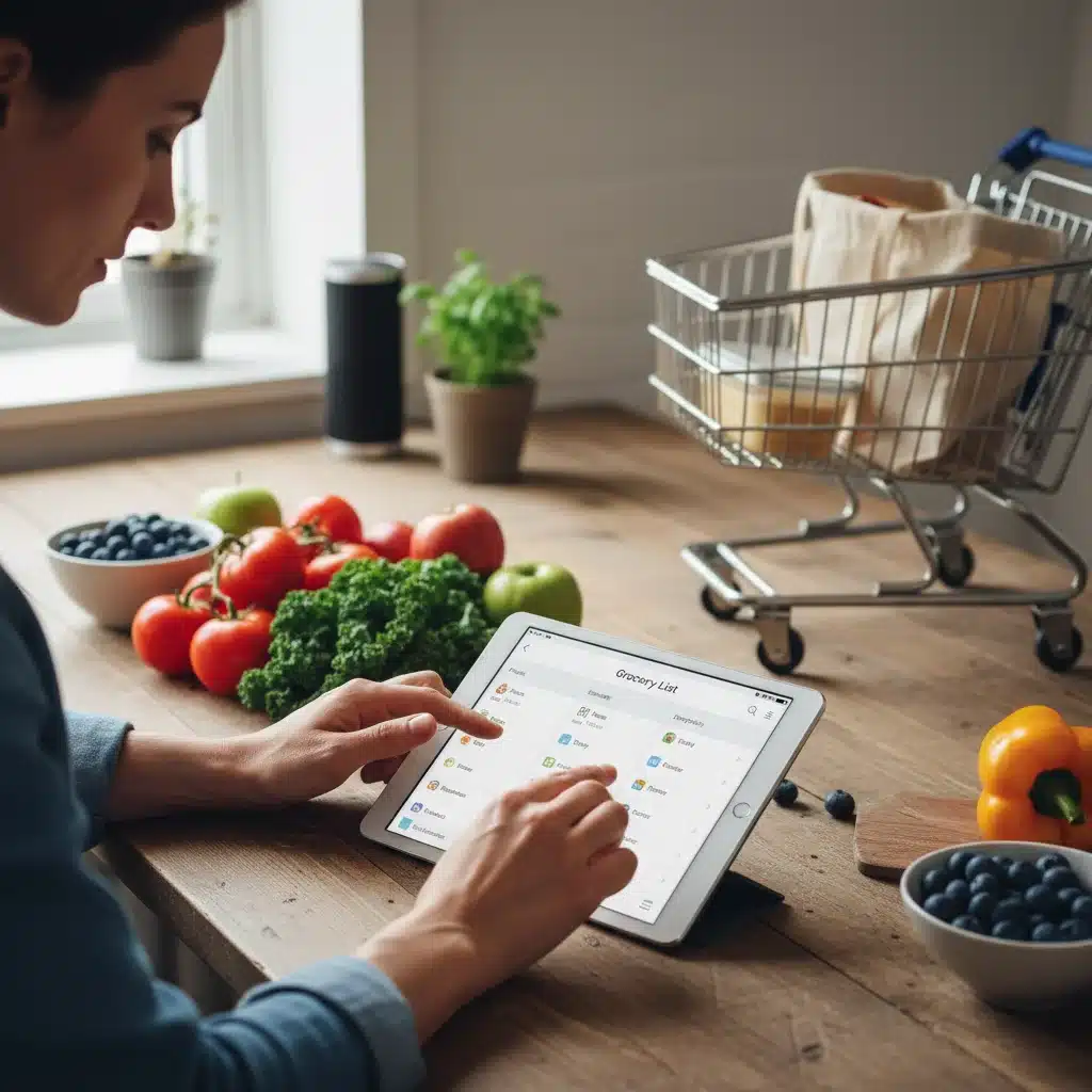 Pessoa planejando lista de compras para economizar no supermercado
