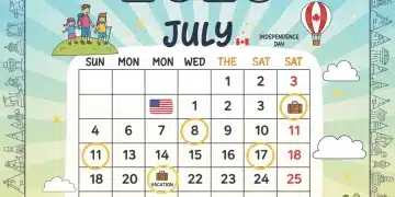 2026 calendar with highlighted national holidays and travel symbols