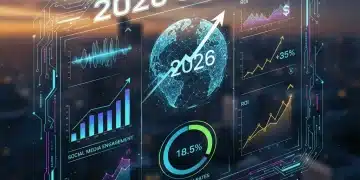 Digital Marketing Analytics Dashboard showing 2026 growth trends and key ROI metrics.