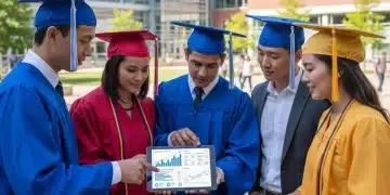 Graduates analyzing federal loan forgiveness options on a tablet