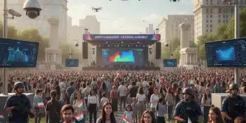 National Gathering Security Protocols 2026: What You Need to Know Large public gathering with enhanced security measures and visible and subtle security personnel