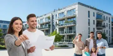 Diverse renters confidently facing apartment building, symbolizing understanding of 2026 rights.