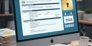 Secure access to 2026 federal tax transcript on a computer screen.
