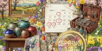 Spring 2026 Arts & Crafts Fairs: Key Deadlines & Opportunities Colorful array of handmade arts and crafts with a spring calendar overlay, emphasizing important deadlines.