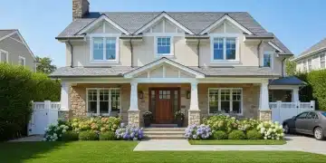 Essential Home Maintenance: 6 Tasks to Prevent Costly Repairs This Year Well-maintained home exterior with green lawn and clear sky