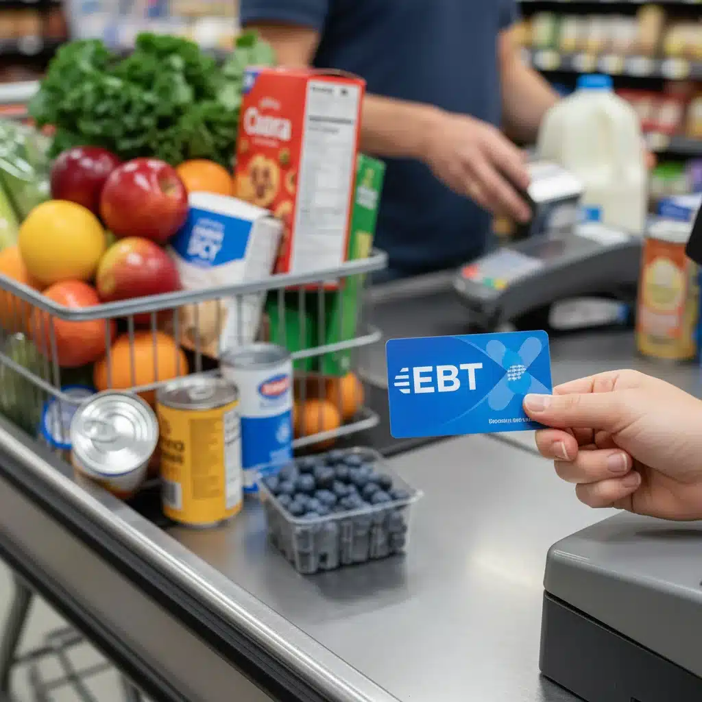 EBT card used for grocery shopping