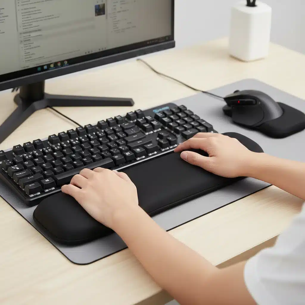 Ergonomic keyboard and mouse wrist rests for comfort