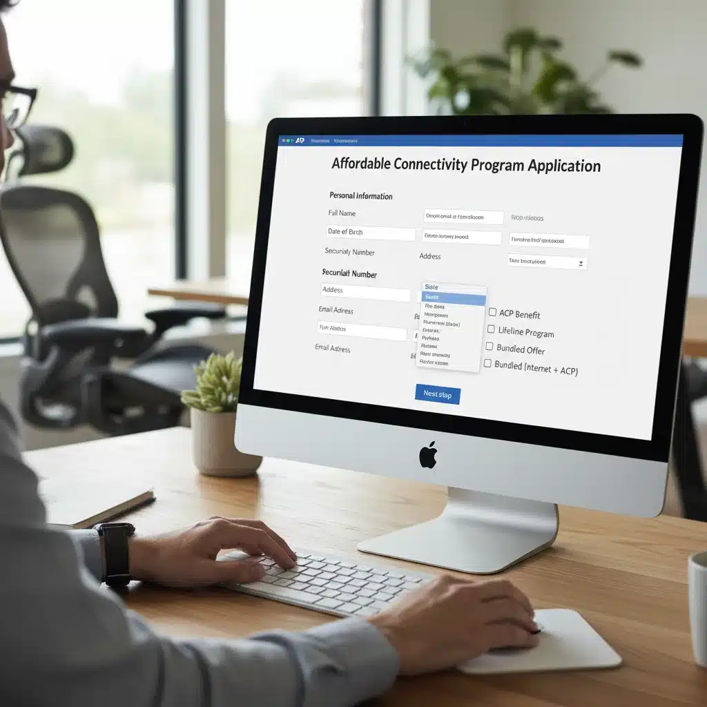 Online application for ACP internet