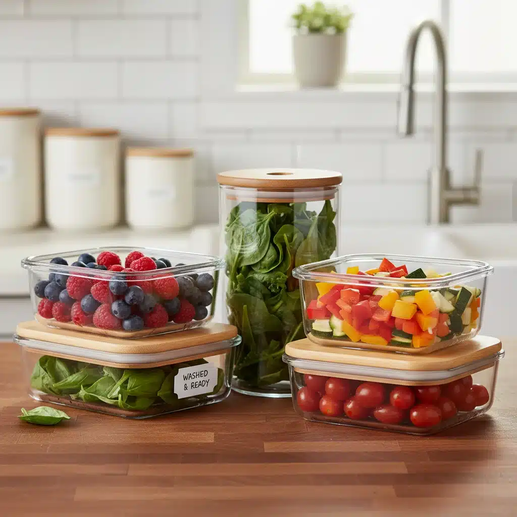 Airtight containers for fresh food storage