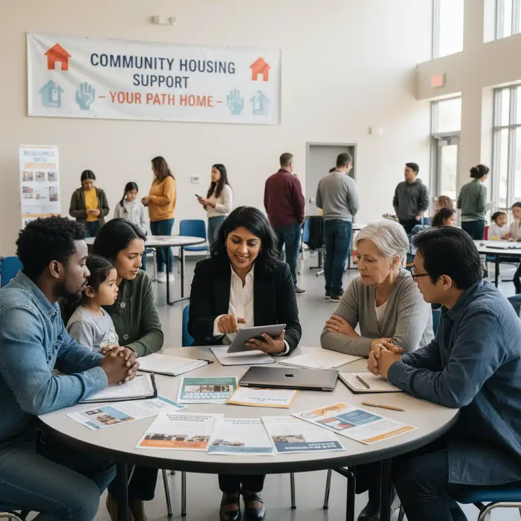 Community members receiving guidance from a housing counselor on rental assistance