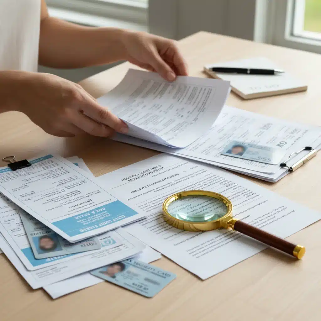 Organizing essential documents for federal housing assistance application