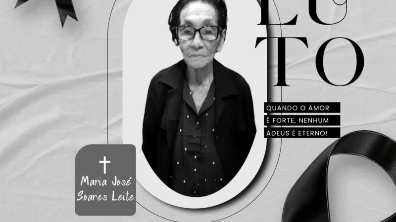 JATOBÁ: Faleceu aos 89 anos, Maria José Soares Leite